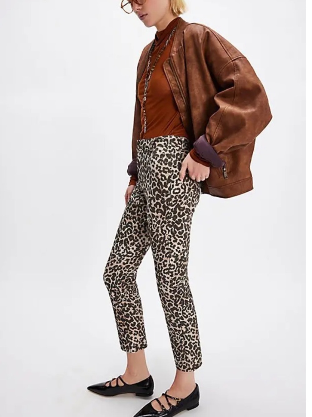 Free People Molly Printed Slim Pants